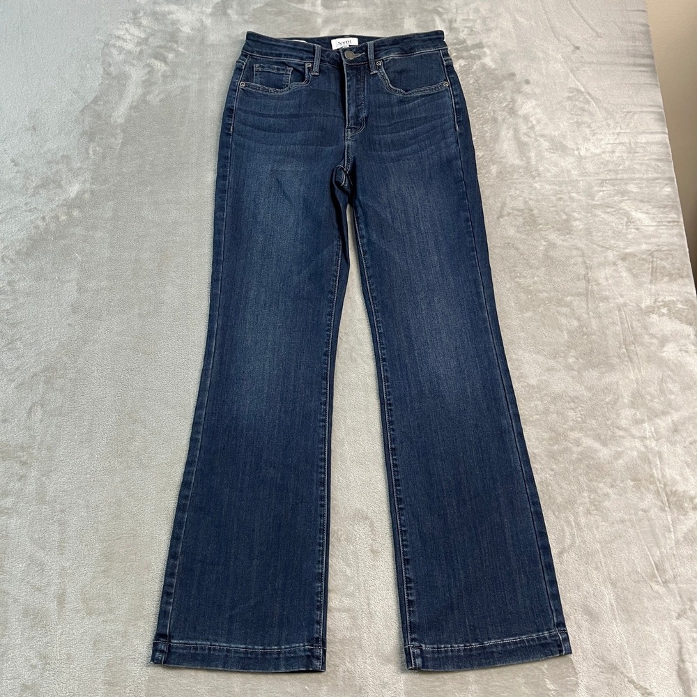 NYDJ Barbara Bootcut Jeans 2P Dark Wash Stretch Lift Tuck Denim Petite Casual